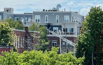 Reading Fire Department on Scene at Postmark Building Fire