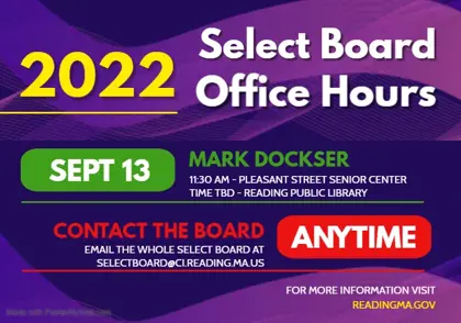 Mark Dockser Select Board Office Hours 9/13