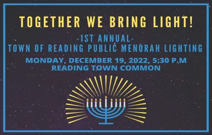 🕎 Town of Reading Public Menorah Lighting
