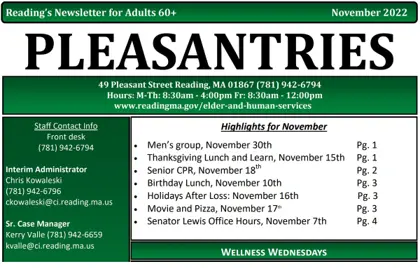 📝 November 2022 Pleasantries Newsletter