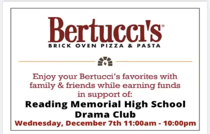 💸 RMHS Drama Club Fundraiser @ Bertucci’s Today