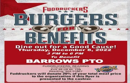 🍔 Barrow’s PTO Burgers for Benefits 3-6PM