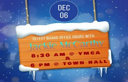 🕣 Jackie McCarthy Select Board Office Hours Tomorrow