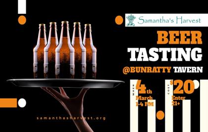 🍺 Samantha’s Harvest Fundraiser Today @ Bunratty’s