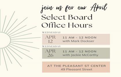 π£ Jackie McCarthy Select Board Office Hours Today