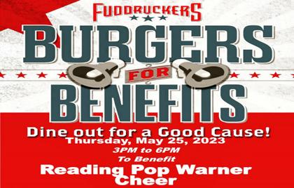 🍔 Pop Warner Cheer Burgers for Benefits 3-6PM