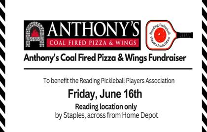 🍕 Reading Pickleball Fundraiser Today at Anthony’s