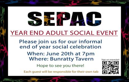 🎉 SEPAC Year End Adult Social Event