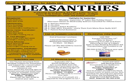 ๐ September 2023 Pleasantries Newsletter