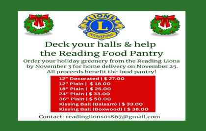 🎀 Reading Lions Club Wreath Fundraiser