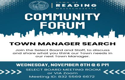 π§© Town Manager Search Community Forum Tonight