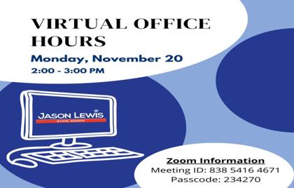 π Senator Jason Lewis Office Hours Today