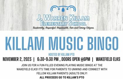 🎶 Killam Parents Night Out: Music Bingo Tonight