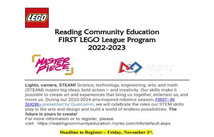 🧱 FIRST LEGO League Program Sign-Up