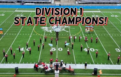 🏆 RMHS Marching Band & Color Guard State Champions!