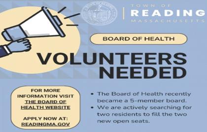 🩺 Board of Health Volunteers Needed