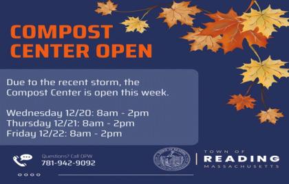 ๐ Compost Center Open