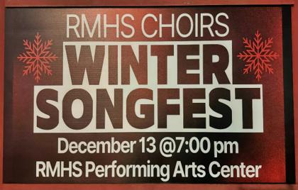 🎼 RMHS Choir Winter SongFest Tonight