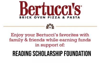 🍕 Reading Scholarship Foundation Fundraiser Today at Bertuccis