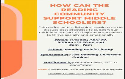 π§ Middle Schoolers Community Listening Sessions Today