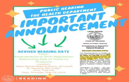 🚬 BOH Regulation Restricting Sale of Tobacco Products Hearing