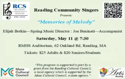 🎼 Reading Community Singers Melodies of Memory Concert Tonight