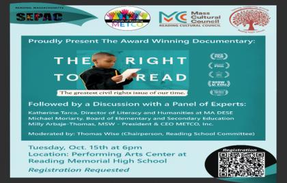 🎞️ “The Right to Read” Documentary Tonight at 6pm