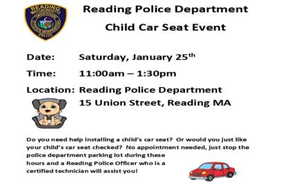 💺 Reading Police Department Child Car Seat Event Today