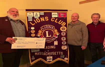 🦁 Reading Lions Club $15,000 donation to Mass Lions Eye Research