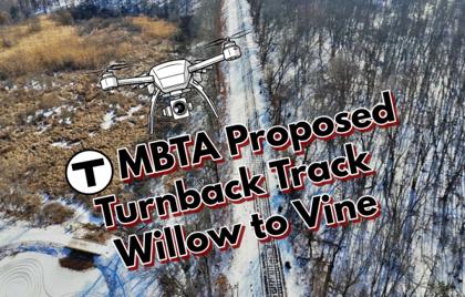 🛤️ Drone Video of MBTA Proposed Turnback Track Willow to Vine