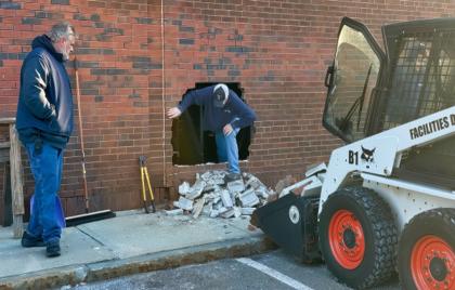 🧱 Field House Wall Struck by Car at Reading Public Schools