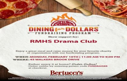 🍕 RMHS Drama Club Fundraiser Today at Bertuccis