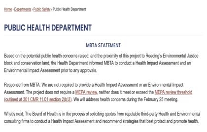 🚆 MBTA Issues Statement to Board of Health Request