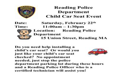 💺 Reading Police Department Child Car Seat Event Today