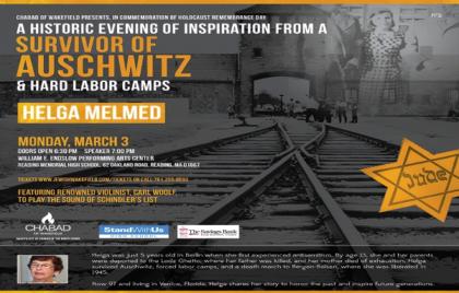 ๐ฌ Auschwitz Survivor to Speak in Reading Tonight