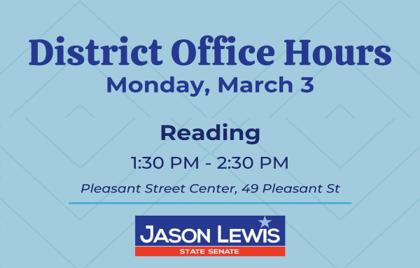π Senator Jason Lewis Office Hours Today