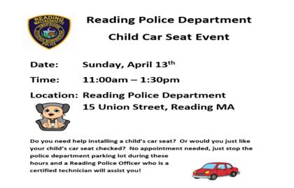 💺 Reading Police Department Child Car Seat Event Today