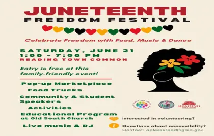 🎉 Reading’s Annual Juneteenth Freedom Festival on Saturday, June 21