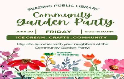 🌱 This Friday! RPL’s Community Garden Party from 5-6:30pm