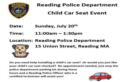 ๐บ Reading Police Department Child Car Seat Event Today