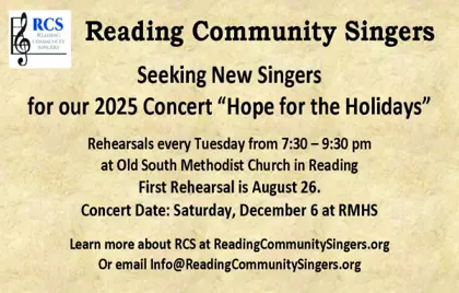 ๐ถ Reading Community Singers ~ OPEN Rehearsals