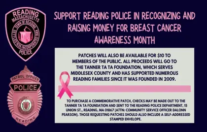🩷 RPD to Wear & Offer Pink Patches and Badges in October