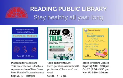 🩺 Come to the Library for Health Clinics & Screenings!
