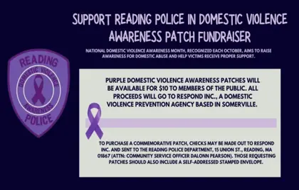 💜 RPD to Once Again Participate in Domestic Violence Awareness Patch Fundraiser