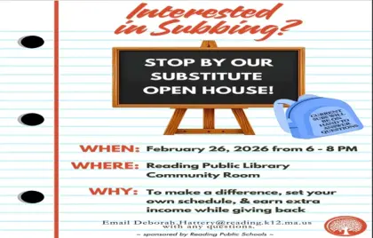 🍎 Substitute Teacher Open House on Feb 26
