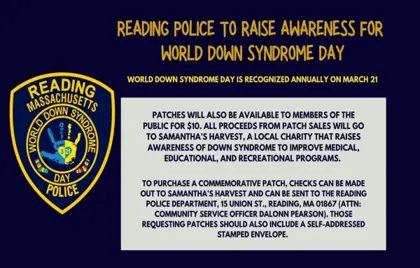 🌎 RPD to Wear & Offer Unique Patch to Raise Awareness of World Down Syndrome Day