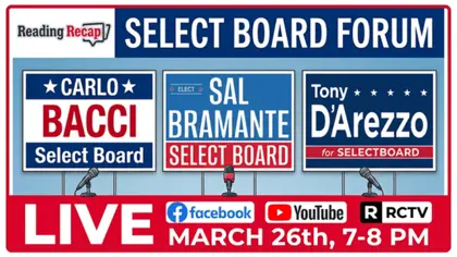 🎙️ Reading Recap Select Board Candidates Forum Thursday at 7PM