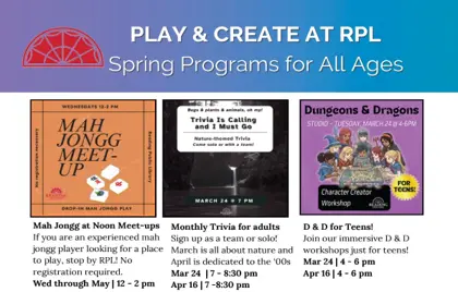 🌸 Kick-off Spring with the Library!