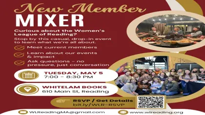 💬 Women’s League of Reading to Host “New Member Mixer” at Whitelam Books