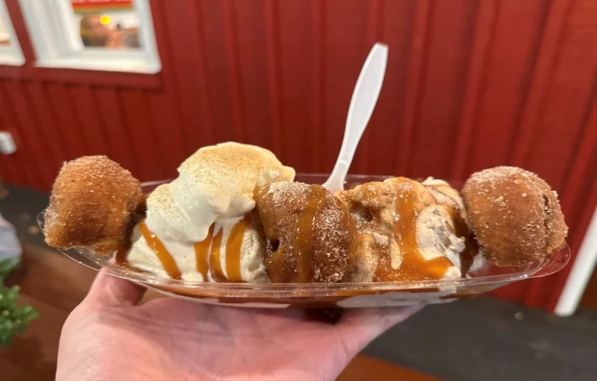 Cal's Creamery Apple Cider Donut Sundae